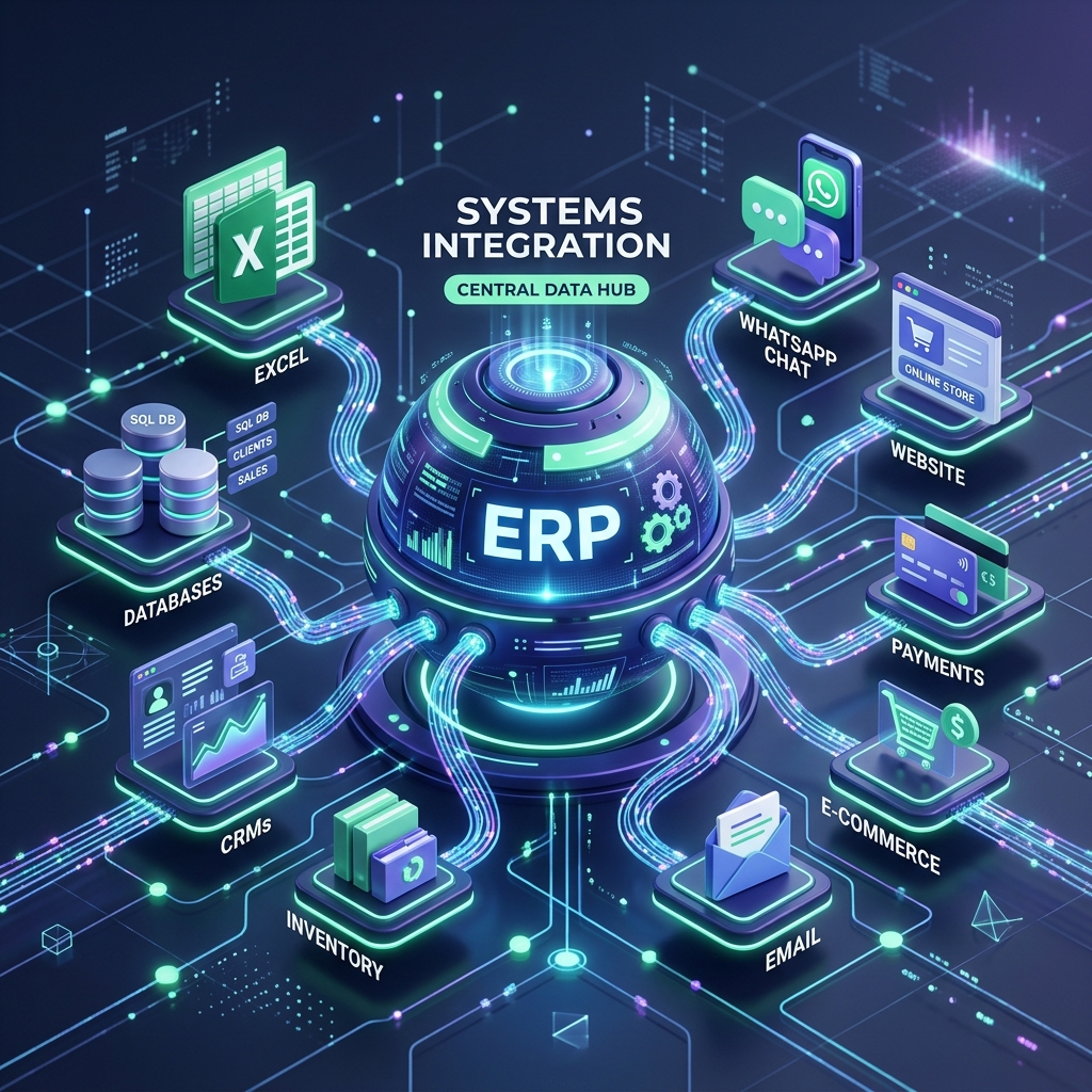 Integración de sistemas y ERP centralizado — UPG Chile
